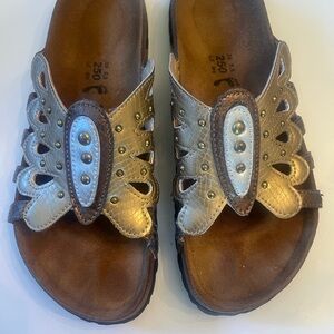 Stylish Brown and Gold Women's Sandals